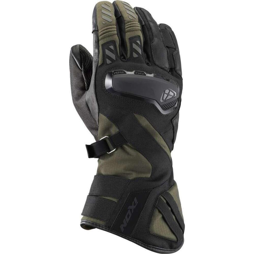 Guanti Moto Ixon MS Drakkar Nero Kaki