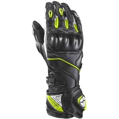 Guanti moto pelle estivi Ixon TORNADO AIR Nero Bia
