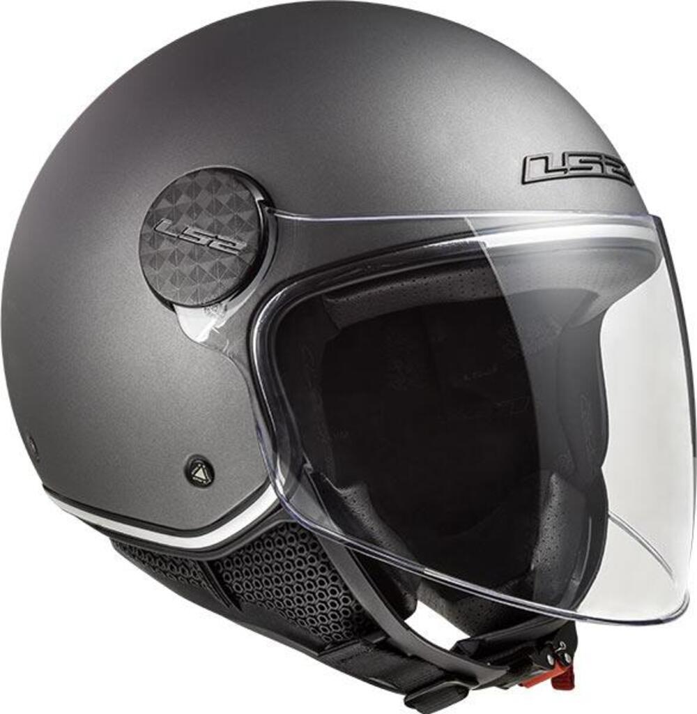 Casco jet LS2 SPHERE LUX Solid Titanio Opaco