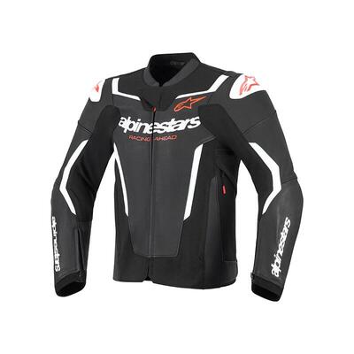 Giacca Moto Pelle Alpinestars GP Force V2 Nero Bia
