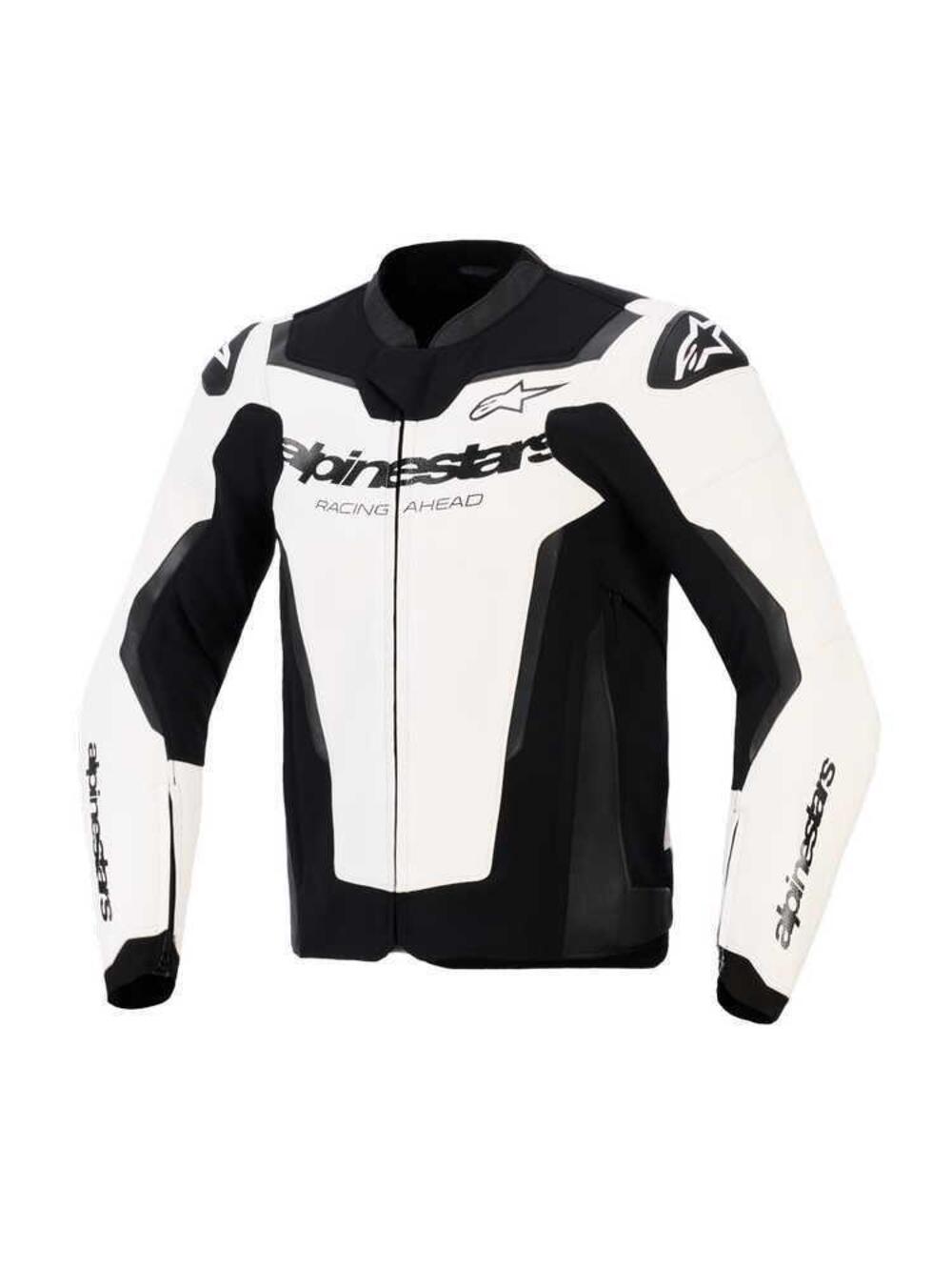 Giacca Moto Pelle Alpinestars GP Force V2 Bianco N