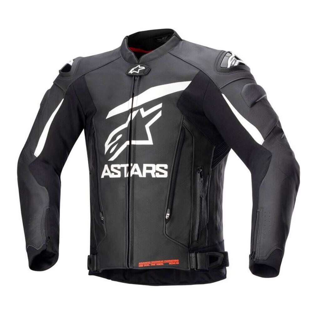 Giacca moto pelle Alpinestars GP PLUS V4 Nero Bian