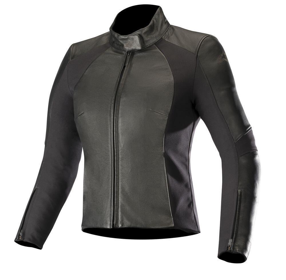 Giacca moto donna pelle Alpinestars VIKA v2 Nero