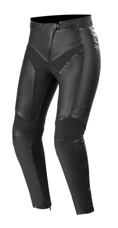 Pantaloni moto donna pelle Alpinestars VIKA v2 Ner