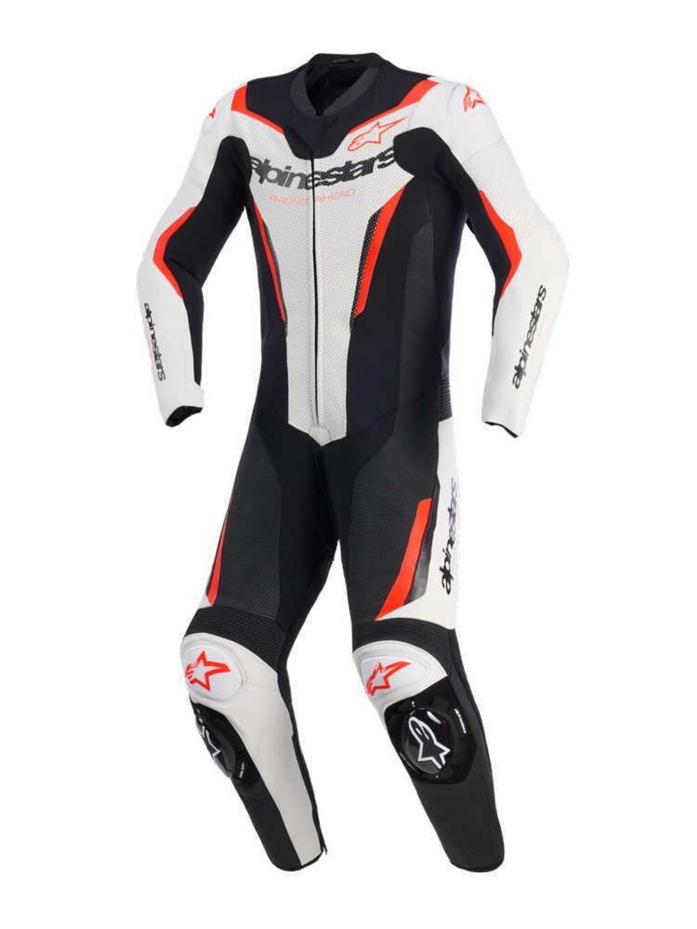 Tuta Moto Pelle Intera Alpinestars GP Force V2 Bia