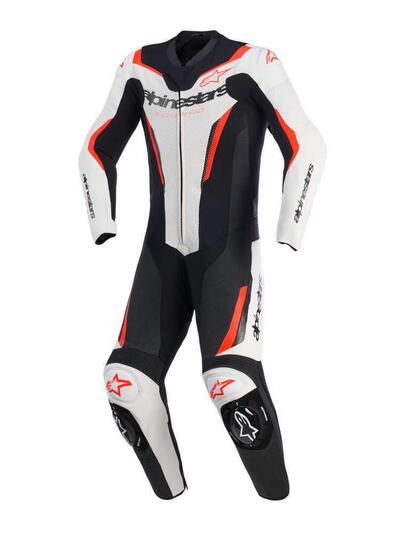 Tuta Moto Pelle Intera Alpinestars GP Force V2 Bia