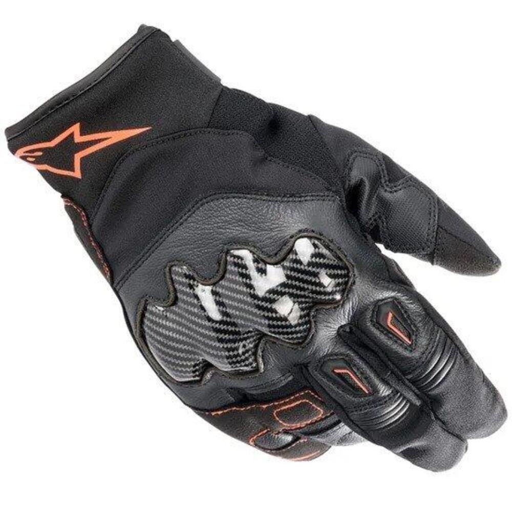 Guanti moto pelle Alpinestars SMX-1 WATERPROOF Ner