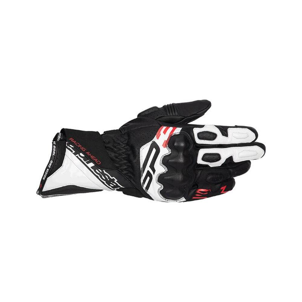 Guanti Moto Pelle Racing Alpinestars SP-3 Nero Bia
