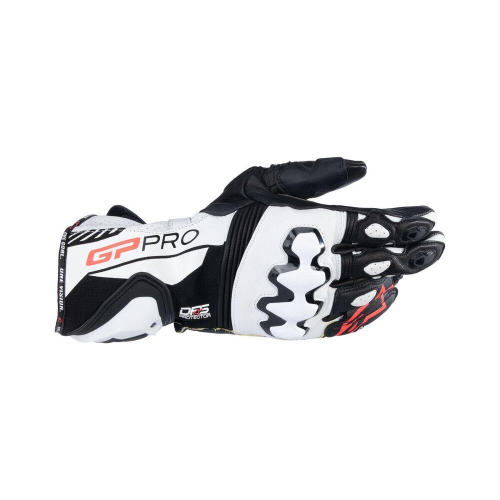 Guanti moto pelle Alpinestars GP PRO V4 Nero Bianc