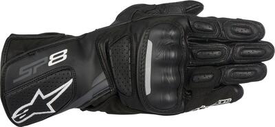 Guanti moto pelle Alpinestars SP-8 V2 nero grigio