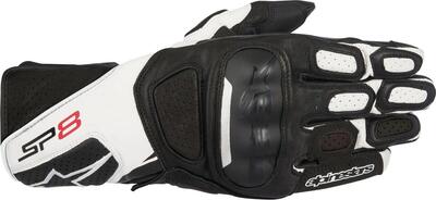 Guanti moto pelle Alpinestars SP-8 V2 nero bianco