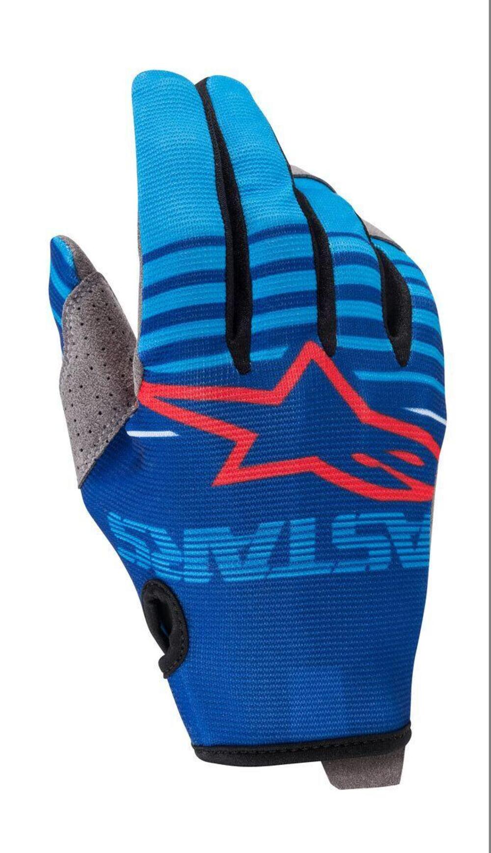 Guanti cross Alpinestars RADAR Blu Verde acqua