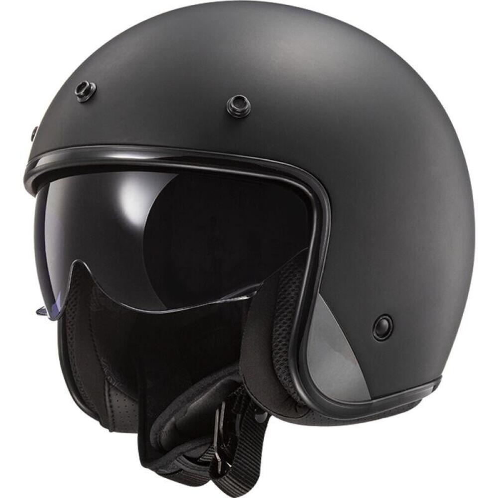 Casco Jet LS2 OF601 Bob 2 Solid nero opaco