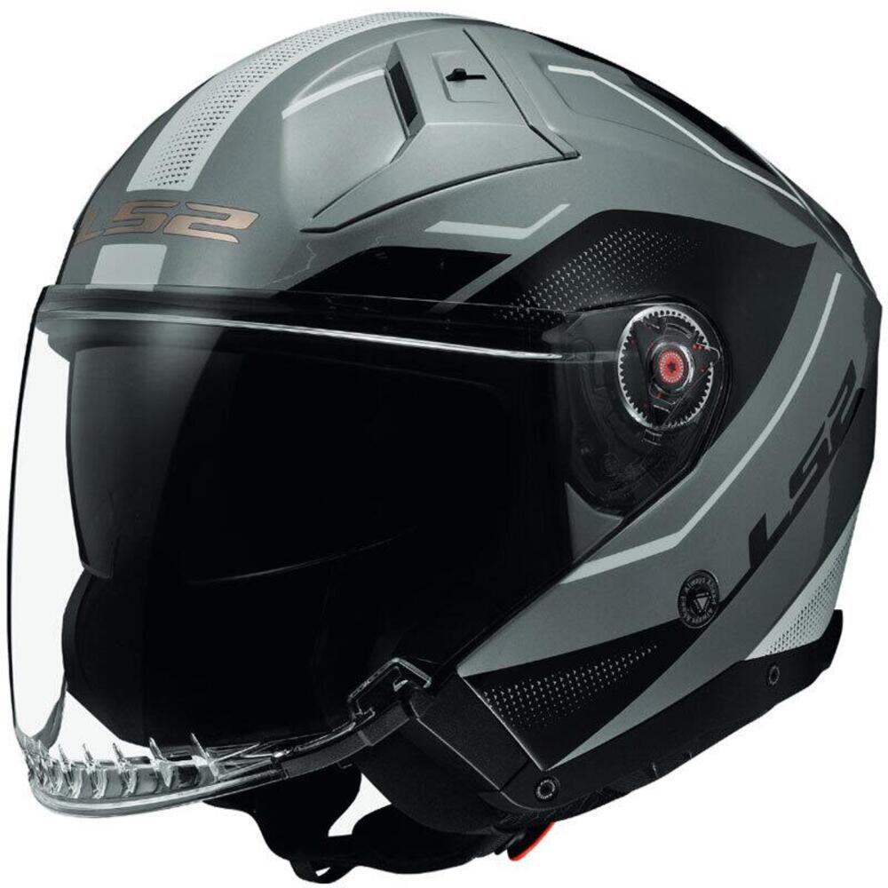 Casco Jet LS2 OF603 INFINITY II VEYRON in fibra Gr