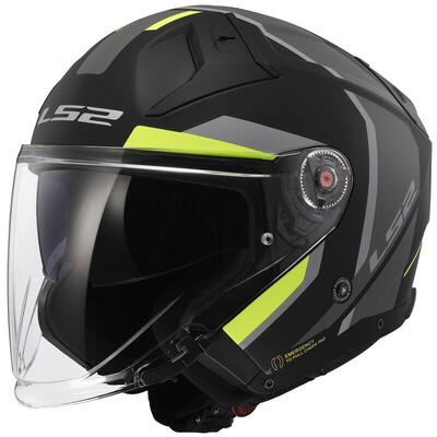 Casco Jet LS2 OF603 Infinity 2 Focus nero opaco gi