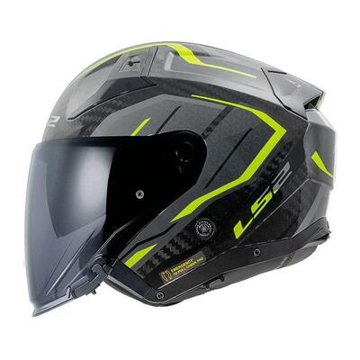 casco jet LS2 Infinity 2 in carbonio giallo