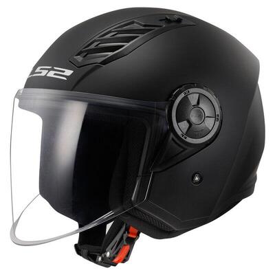 Casco Jet LS2 OF616 Airflow 2 Solid nero opaco