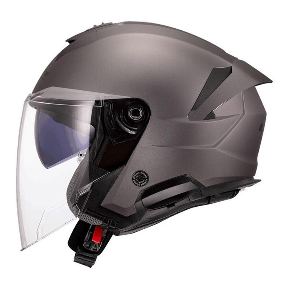 casco jet LS2 Verso 2 titanio opaco