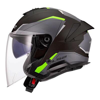 casco jet LS2 Verso 2 giallo opaco