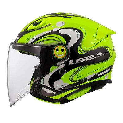 Casco Jet Bambino LS2 OF622 Funny 2 Giallo