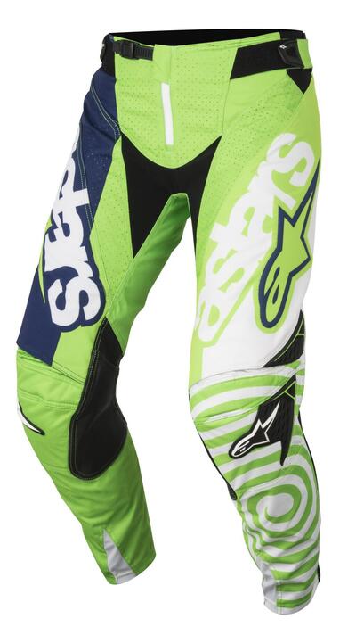 Pantaloni cross Alpinestars Techstar Venom verde f
