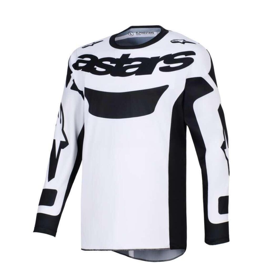 Maglia Cross Alpinestars Racer Riway Bianco Nero