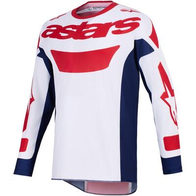 Maglia Cross Alpinestars Racer Riway Bianco Blu Ro