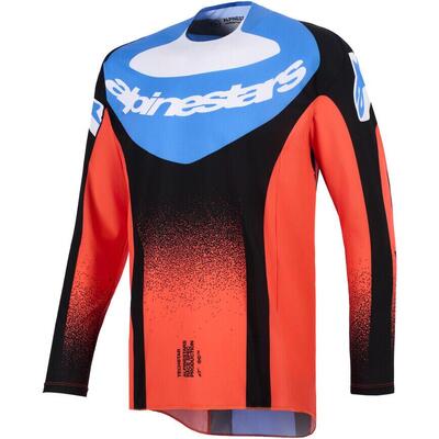 Maglia Cross Alpinestars Techstar Knif Arancio Ner