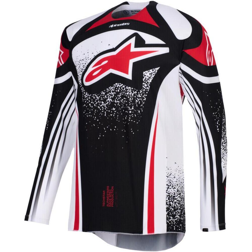 Maglia Cross Alpinestars Techstar Nomur Nero Bianc