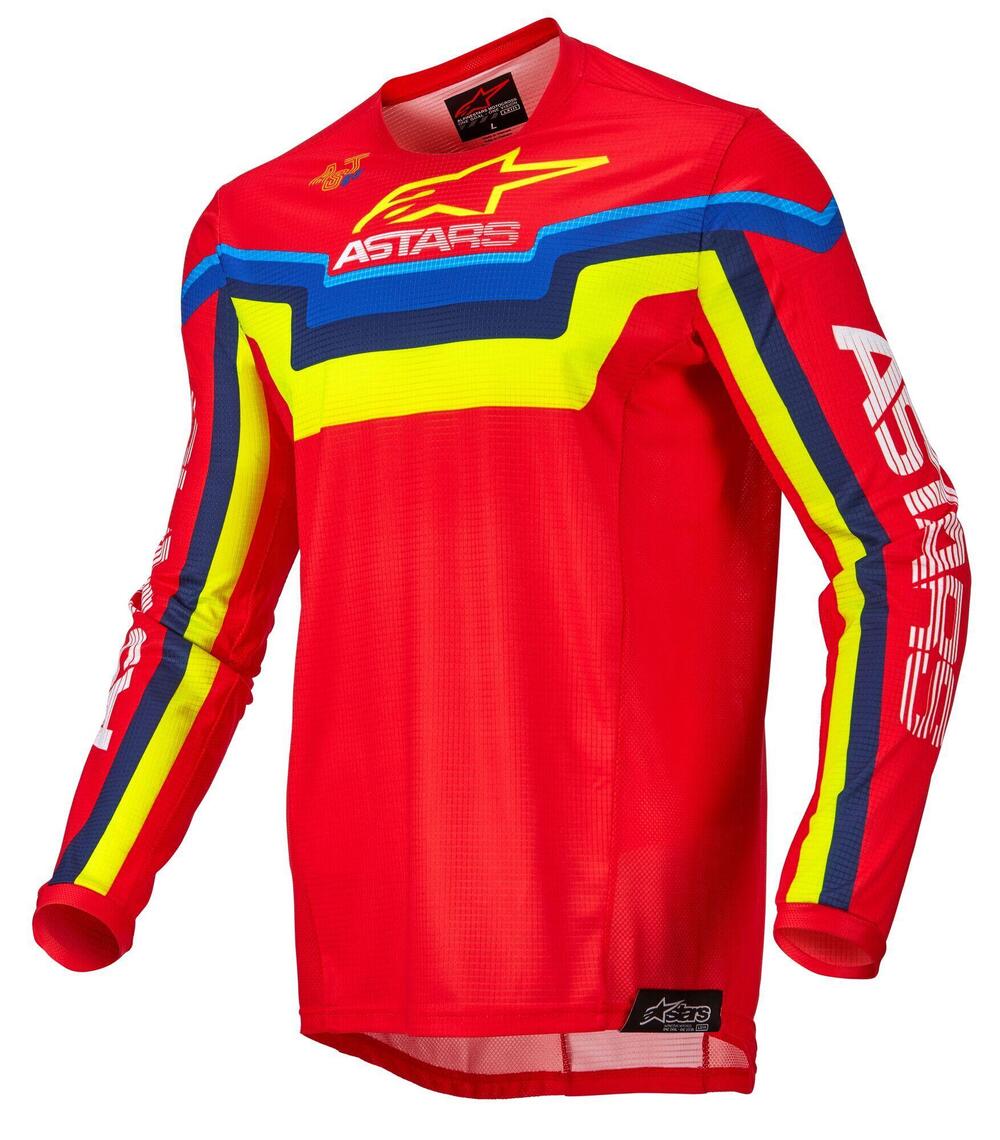 Maglia cross Alpinestars TECHSTAR QUADRO Rosso Acc