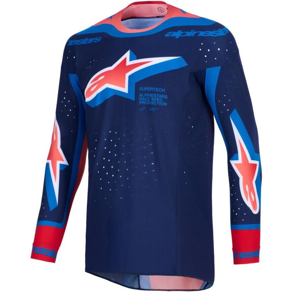 Maglia Cross Alpinestars Supertech Vista Blu Scuro