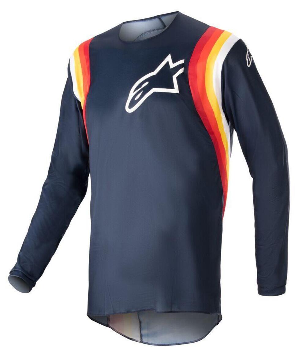 Maglia cross Alpinestars FLUID CORSA Blu Navy Scur