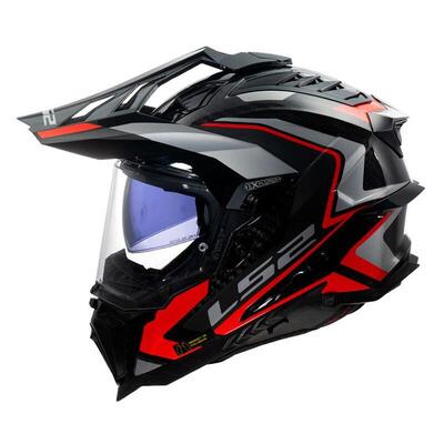 casco trail LS2 Explorer in carbonio rosso