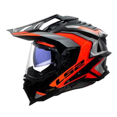 casco trail LS2 Explorer in carbonio arancio