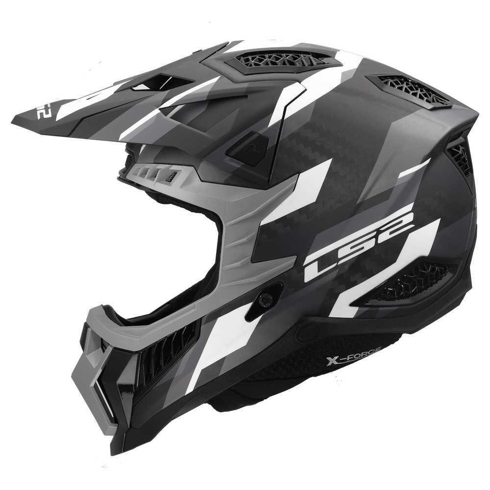 Casco Cross LS2 MX703 X-Force Phantom Nero Grigio