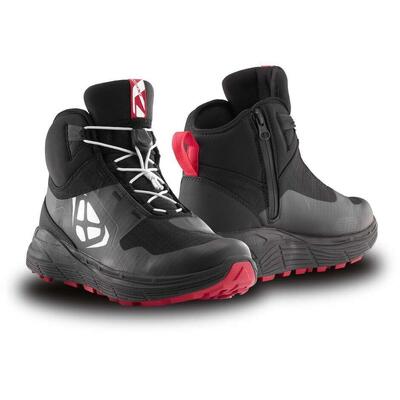 Scarpe Moto Ixon Snake WP Nero Bianco Rosso