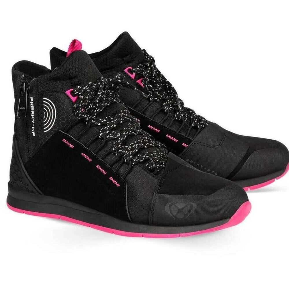 Scarpe moto donna Ixon FREAKY WP Nero Rosa