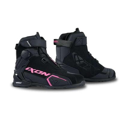 Scarpe moto donna Ixon BULL 2 WP LADY Nero Fucsia