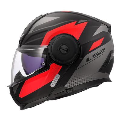 casco modulare LS2 FF902 Scope 2 Duria nero rosso