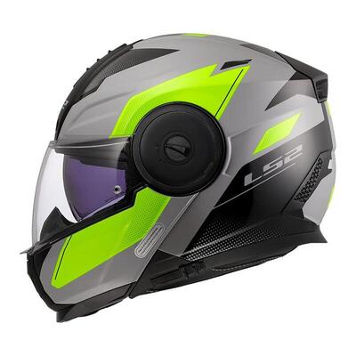 casco modulare LS2 Scope II Duria H-V Grigio Giall