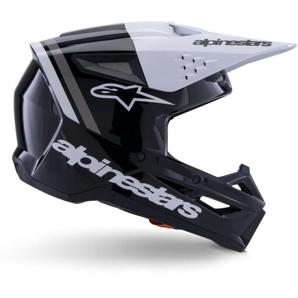 Casco Cross Alpinestars SM3 Radium Nero Bianco Gri