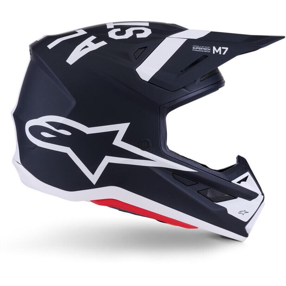 Casco Cross Alpinestars SM7 Dasher Nero Opaco Bian