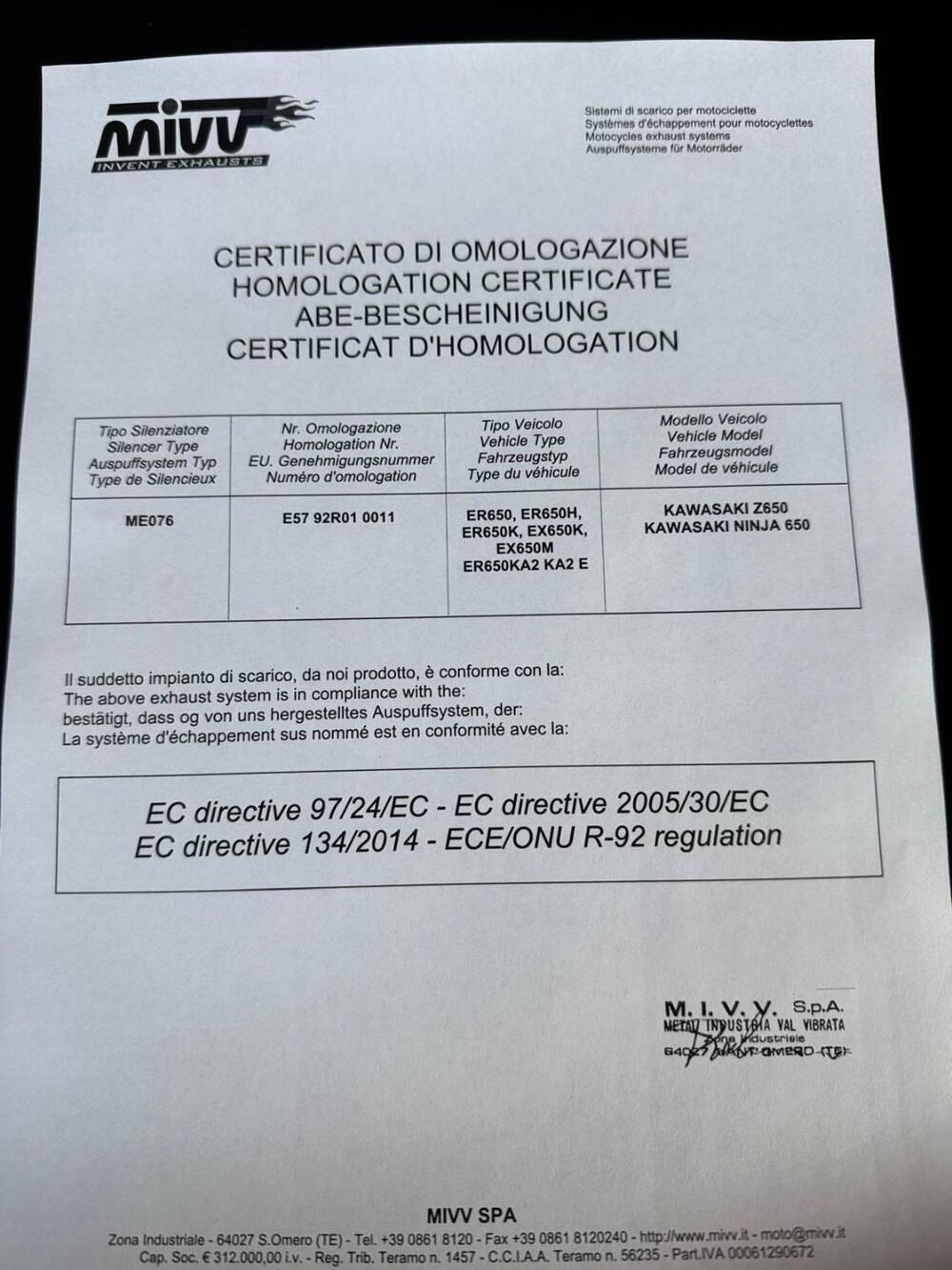 Scarico completo Mivv per Kawasaki Z650 2017 -23 (15)