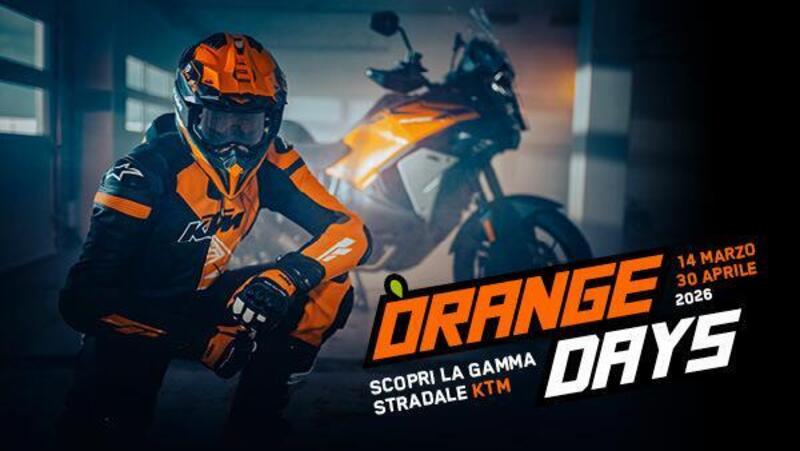 Orange Days 2026: test ride e novit&agrave; KTM negli showroom