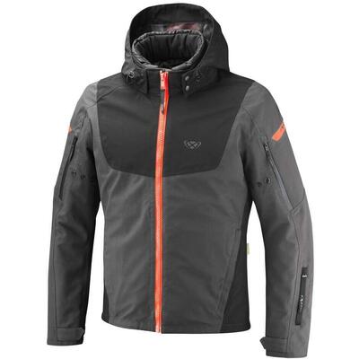 Giacca Moto Ixon Burning Antracite Nero Giallo Ros