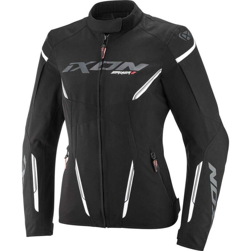 Giacca Moto Donna Ixon Striker 2 Lady Nero Bianco
