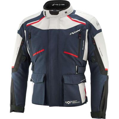 Giacca Moto Ixon Midgard C-Size Grege Navy Nero