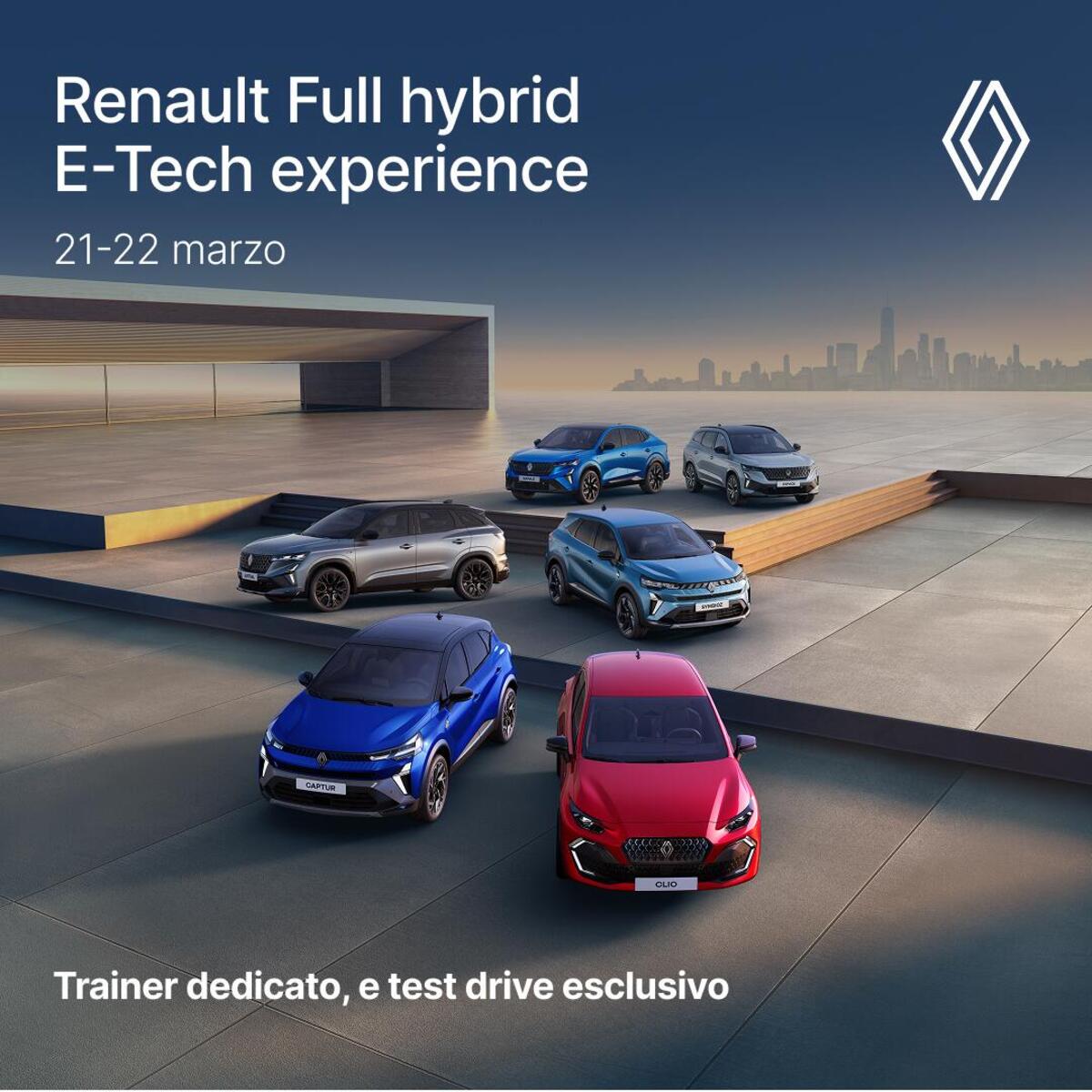 Renault Full Hybrid E-Tech Experience: porte aperte il 21 e 22 marzo per provare la gamma ibrida