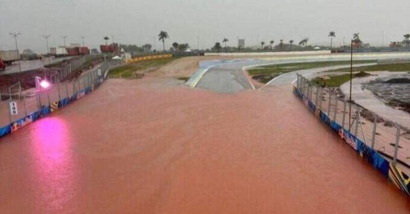 MotoGP 2026. GP del Brasile. Allarme meteo a Goiania: la pista &egrave; rimasta allagata. Ecco le condizioni del tracciato [GALLERY]