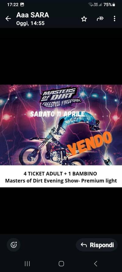 Biglietti scontati Master